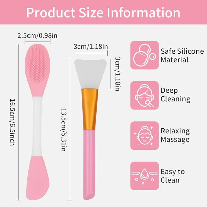 4Pcs Silicone Face Mask Applicators,Face Scrubber for Applying Facial Mask