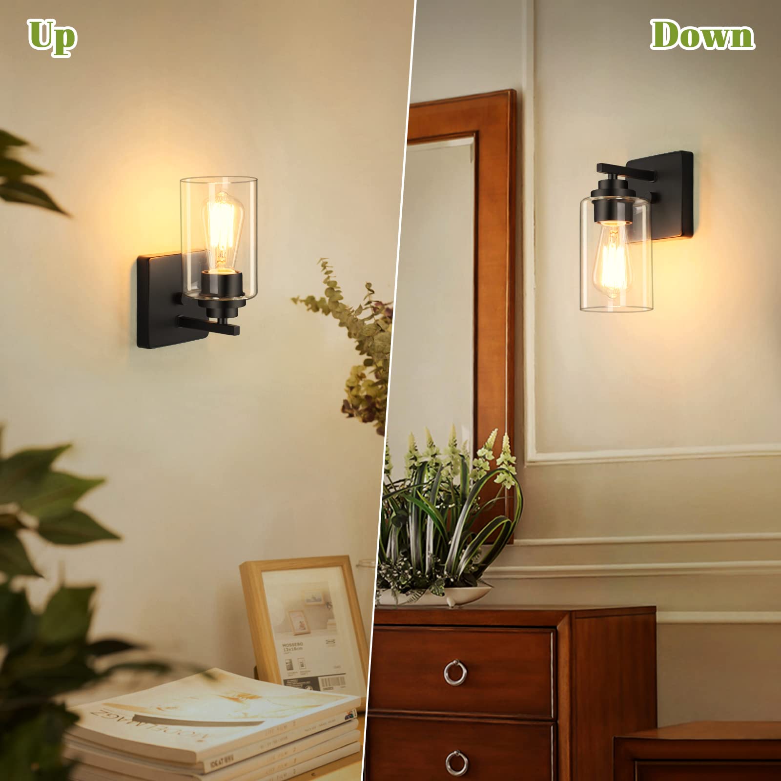 VerRon Wall Sconces Set of 2 for Bathroom, Modern Vanity Light Fixtures