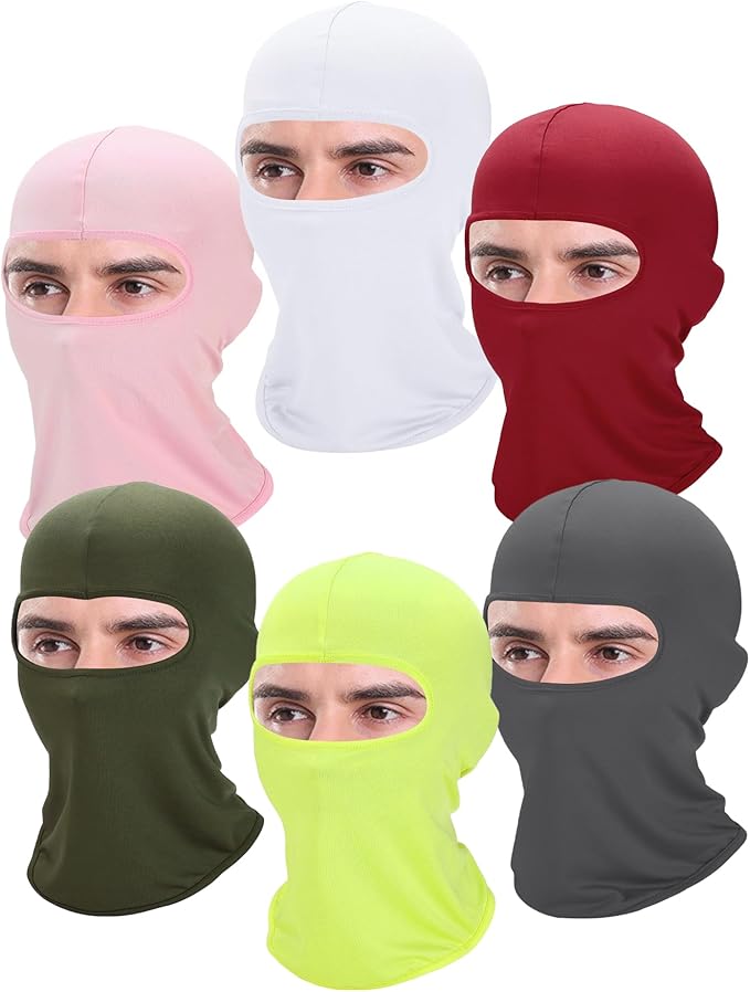 Xeoxarel 6 Pack Balaclava, UV Protector Face Mask Men/Women，Multi - Color