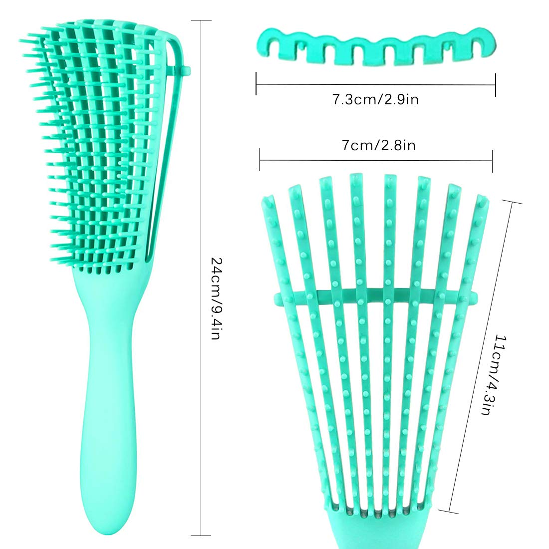 A.DASHER Detangling Brush for Afro America/African Hair Textured 3a to 4c, Knots Detangler Scalp Massage Comb for Women, Beige (3 Count)