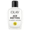 Face Moisturizer by Olay, Age Defying Classic Daily Renewal Lotion, With Sunscreen, Classic,4 oz