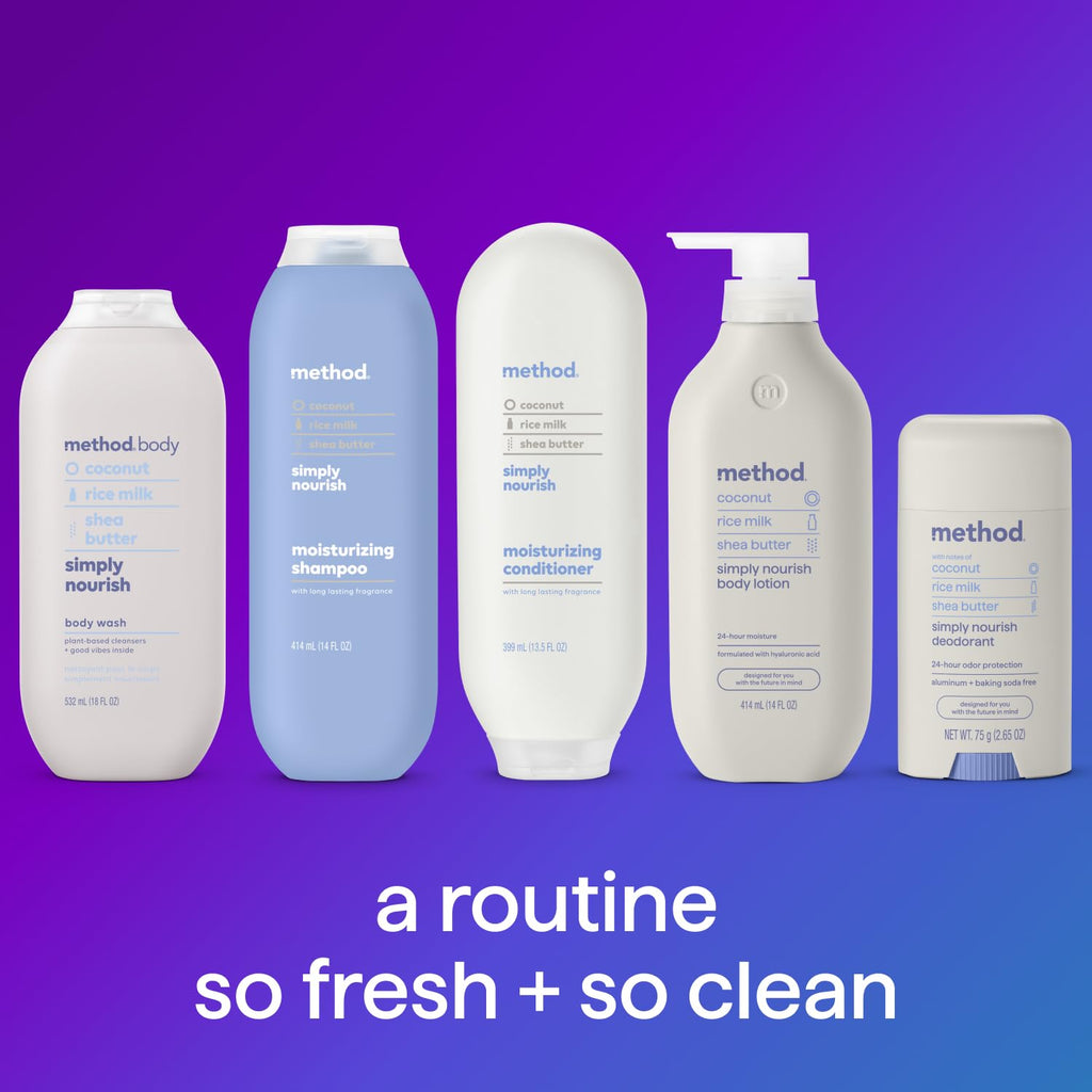 method Body Lotion, Simply Nourish, 24hr Moisture, 14 fl oz