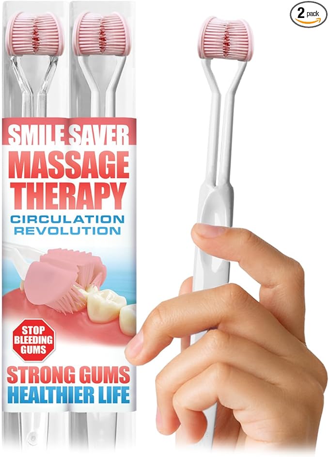 SMILE SAVER 360° Therapeutic Gum Massage for Bleeding Gums, Sensitivity, TMJ & Bruxism – Smile Anti-Aging: Spa Treatment for Your Smile – Morning Massage for Healthy Gums - Made in America