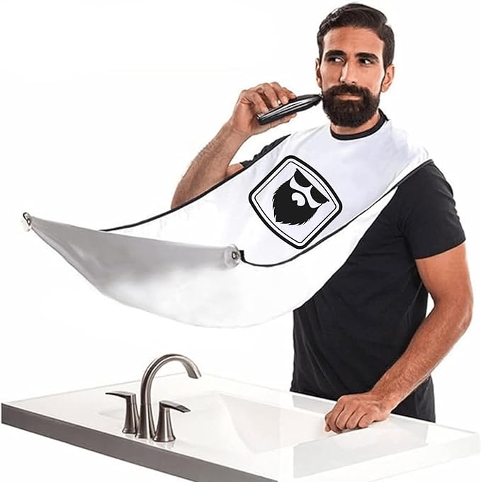No Shave Life Beard Apron - Apron for Men, Beard Trimming Catcher & Hair Clippings, Waterproof Non-Stick - Hair Catcher Grooming Cloth