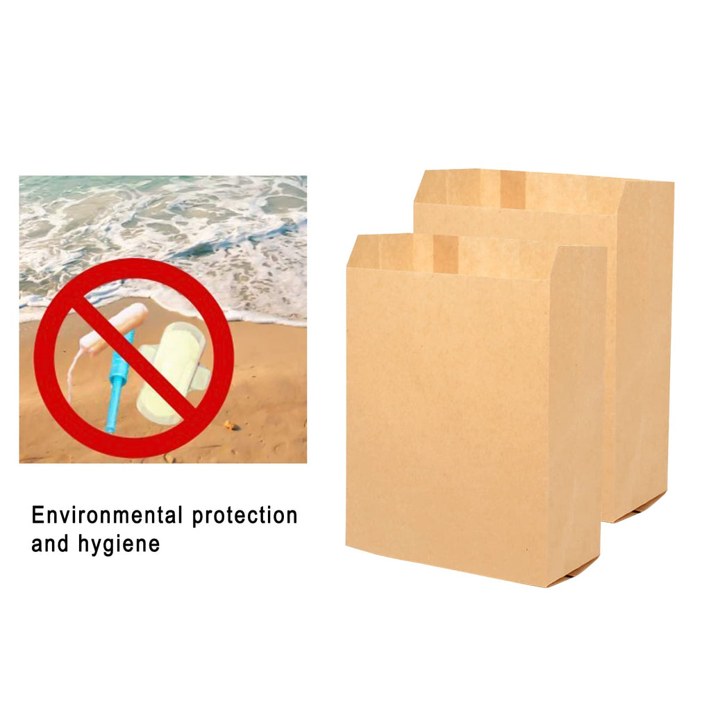 Hipruict Small Paper Bags, Feminine Hygiene Bags, 100 Sanitary Disposal Bags, Feminine Disposal Bags, Used for Sanitary Napkins, Cotton Slivers, Desserts