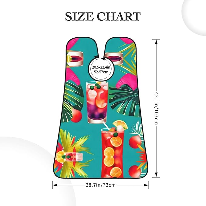 Tropical Fruit Pineapple Print Beard Bib Shaving Apron, Beard Hair Trimming Cape Gift For Dad