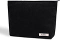 Gardsell Cosmetic Bags for Women - Corduroy Cosmetic Bag Aesthetic Women Handbags Purses Smile Dots Makeup Organizer Storage Makeup Bag Girls Case Bags (Pure Black)