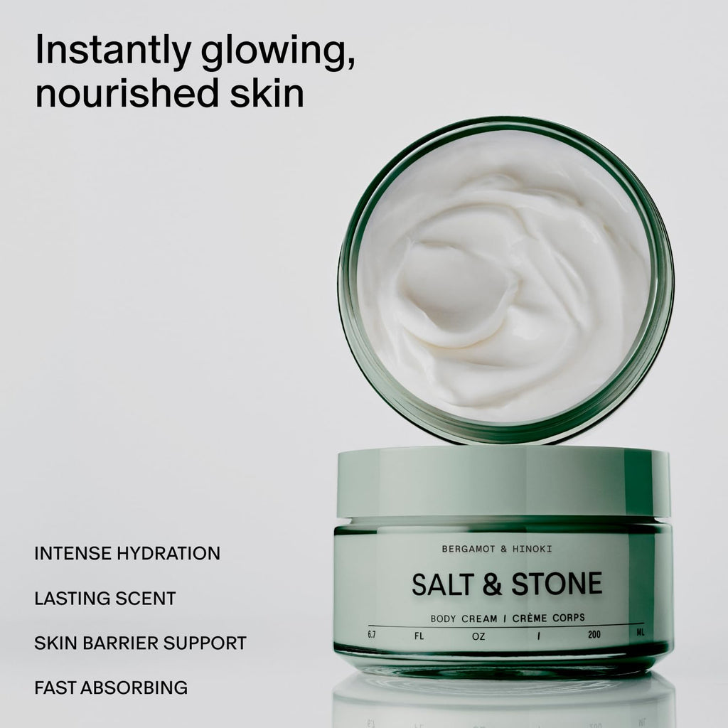 Salt & Stone Body Cream for Women & Men Bergamot & Hinoki 6.7 fl oz
