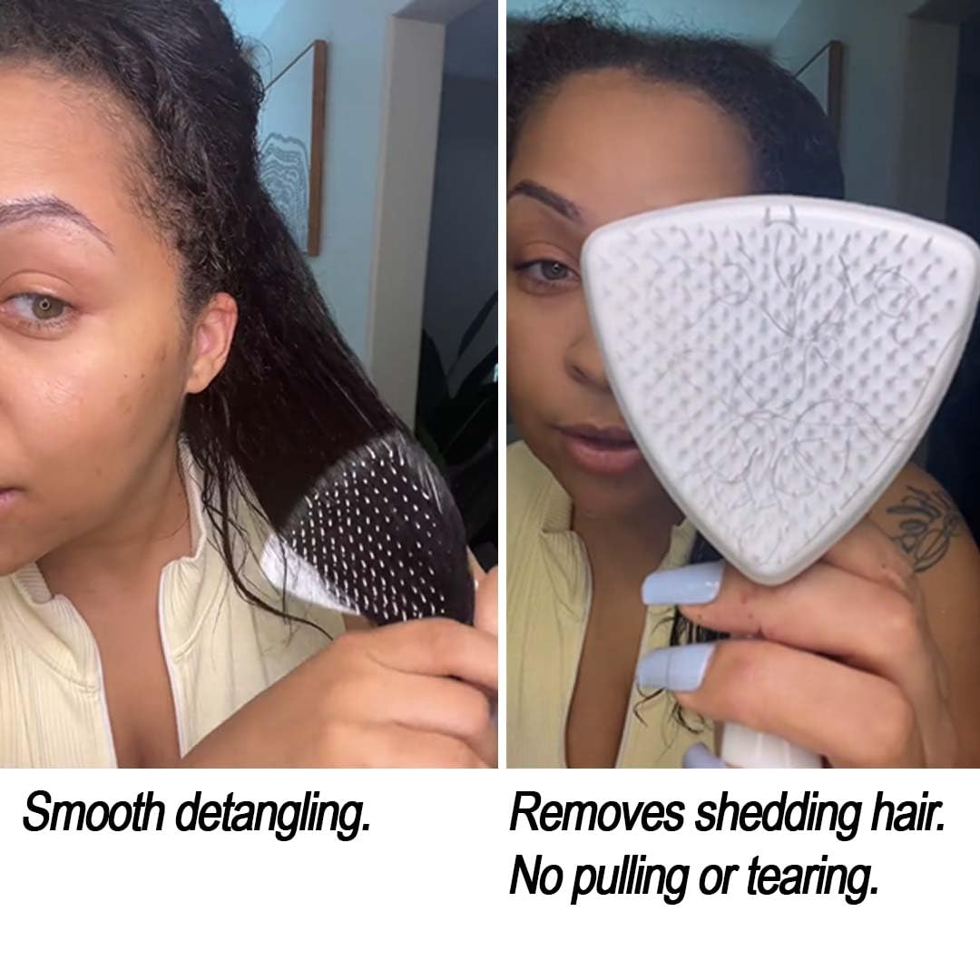 Cricket Ultra Smooth Coconut Detangling Brush for Wet, Dry Hair Anti-Frizz Detangler Shower Hairbrush with Coconut Oil and Keratin Protein Infused Plastic for All Hair Types