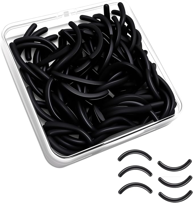 80Pack Compatible with Shu uemura Eyelash Curler Refill Pads,Soft Silicone Eye lash Curler Refills Compatible with Shu uemura Eyelash Curler,Easy to Replace,Black.