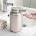 LAOPAO Automatic Liquid Soap Dispenser, Touchless Hand Soap Dispenser for Bathroom Kitchen ABS Rechargeable Soap Pump 10oz, Xmas Gift, Light Silver Plastic