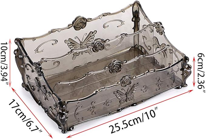 Hipiwe 3 Slots Acrylic Makeup Organizers - Cosmetic Storage Rack Holder, Dresser Vanity Box Desktop Skin Care Products Container for Dresser and Bathroom