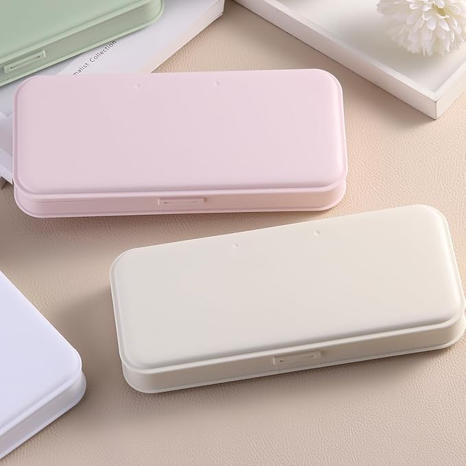 FSpronail Nail Art Tool Storage Box, Plastic Manicure Tool Box, Manicure Efile Accessories Drill Kit Case, Beauty tool Case, Tweezers Container, Travel Salon Home, Nail Implement for Esthetician -Pink