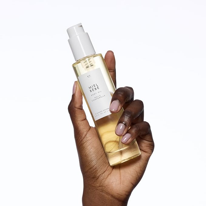 Le Monde Gourmand Miel Bébé Perfumed Body Oil for Women, Honey Blossom, Mandarin & Praline Floral‑Gourmand Scent, Vegan & Cruelty Free, 4 fl oz (118 ml)