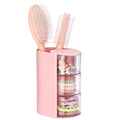 GUSHBIN Rotating Hair Accessories Organizer with Hair Brush Holder,3 Layer