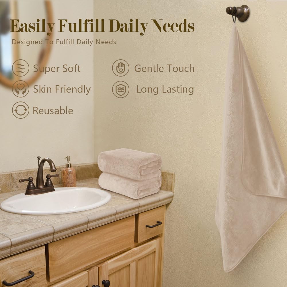 Orighty Bath Towels, Soft Feel Bath Towel, 4 Pack (27'' x 54'')