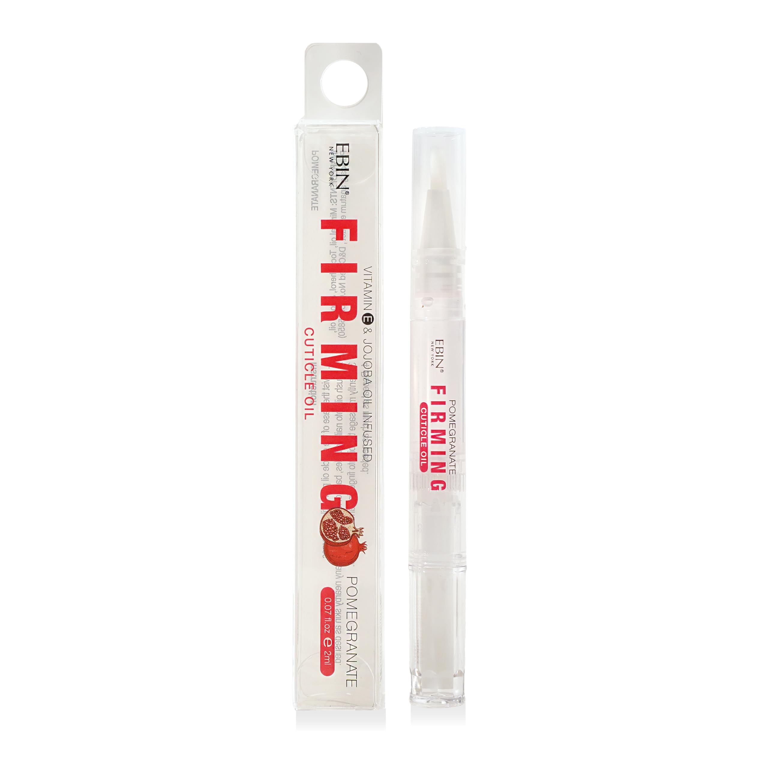 EBIN NEW YORK Cuticle Oil Pen - Firming Pomegranate Infused, Jojoba Oil and Vitamin E Blend to Soften Cuticles and Strengthen Nails, Travel Size