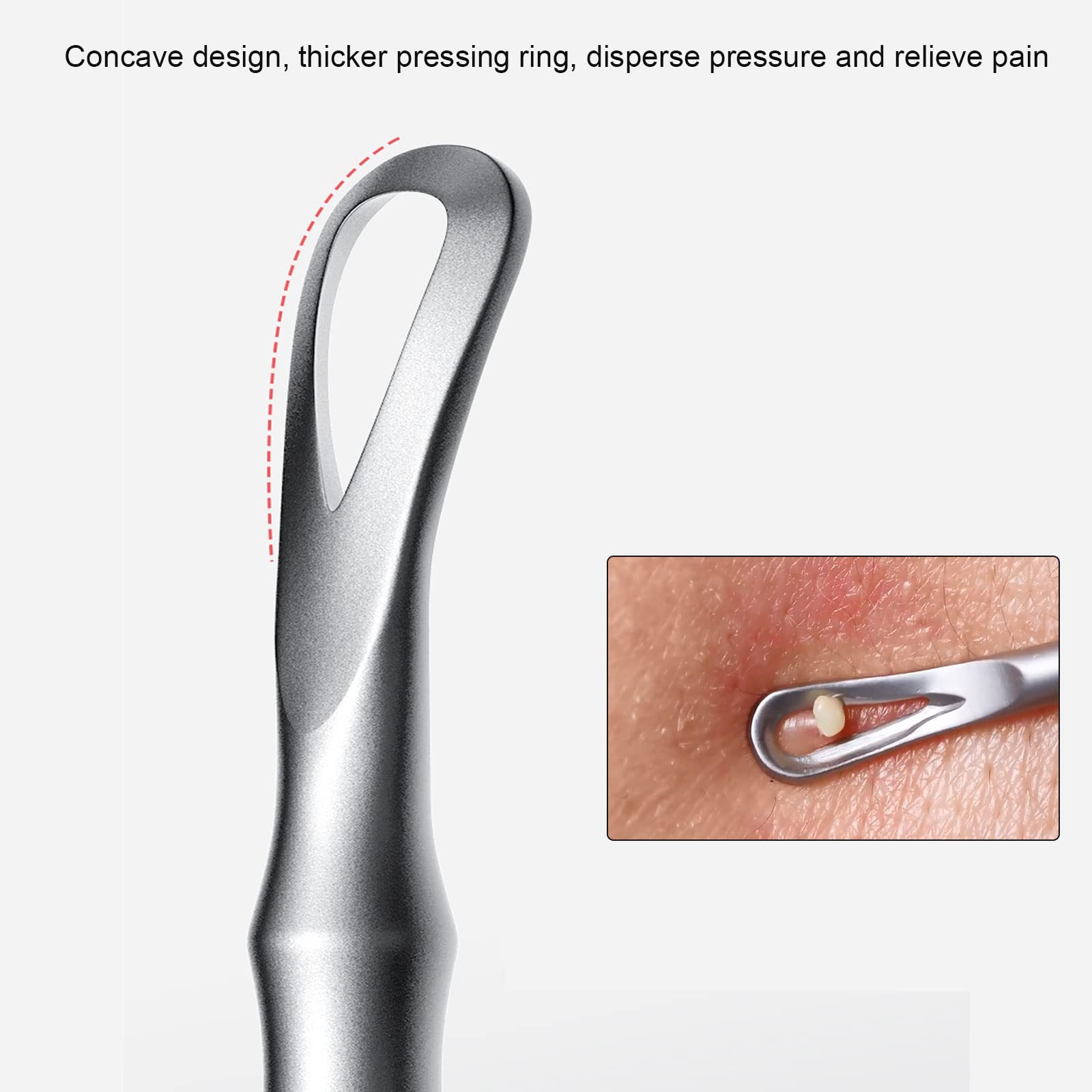 Pointed Blemish Removal, 2-in-1 Skin Care Tool - Stainless Steel Blemish Remover for Face/Nose
