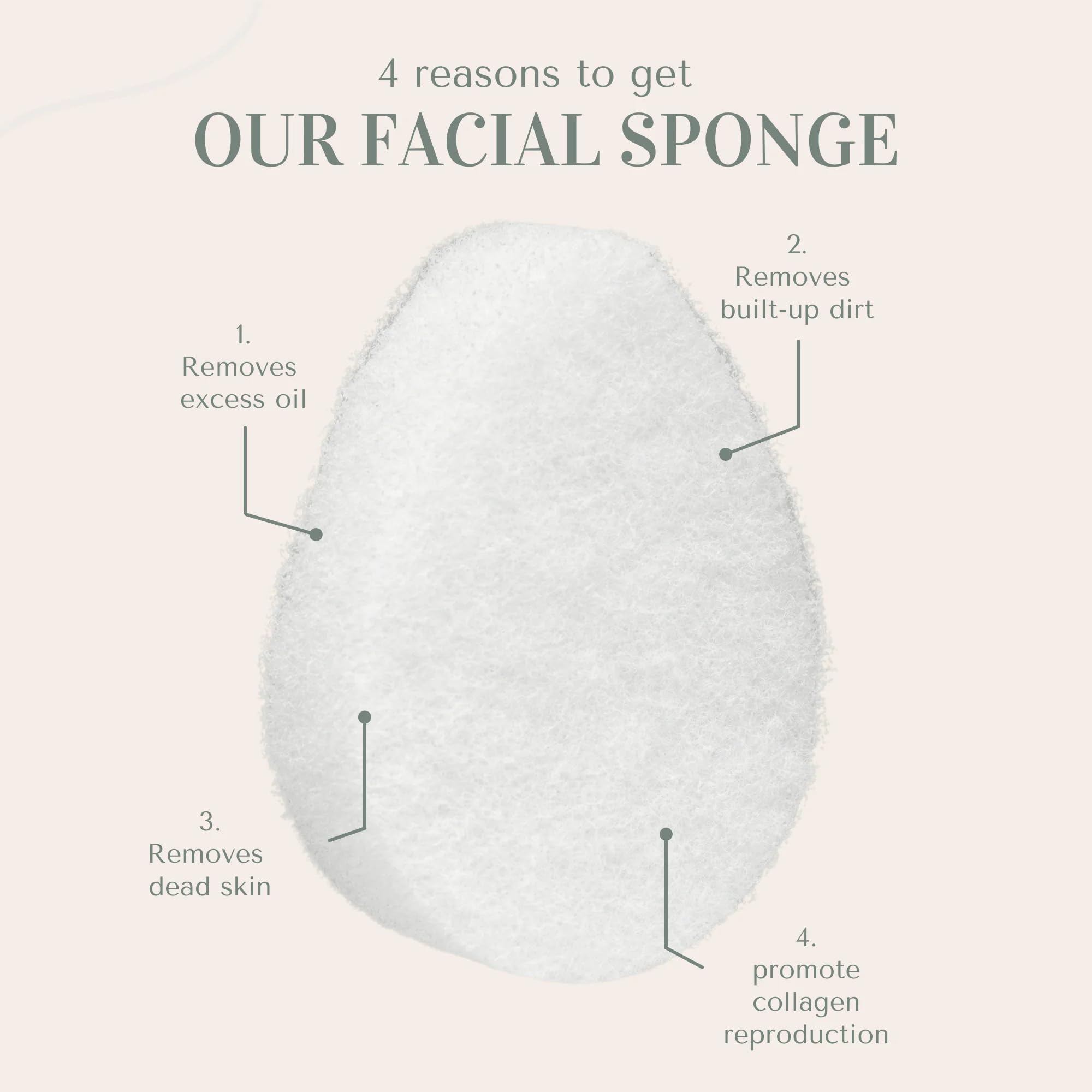 10 Pack - VerdeVida Facial Sponge/Face Scrubber, Buff Puf Style Pads, Deep Cleansing & Exfoliating, White