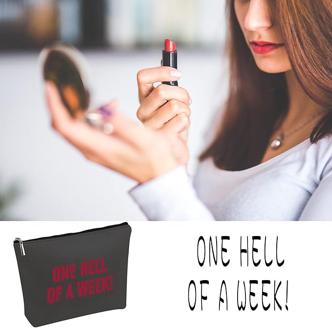 PWHAOO Tampon bag Period Pouch Sanitary Holder One Hell of a Week Gifts For Best Friend (One Hell of a Week bag)