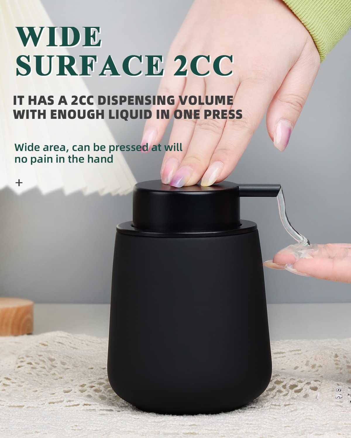 BosilunLife Ceramic Soap Dispenser - Dish Soap Dispenser for Bathroom 12Oz