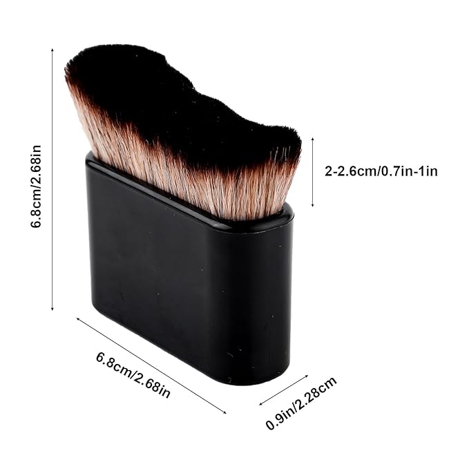 Self Tanning Brush, Self Tanner Applicator Blend Brush for Beauty Tan Bronzer, Foundation Makeup Spray Tan Blending Body Brushes for Face Leg(Black-Brown)