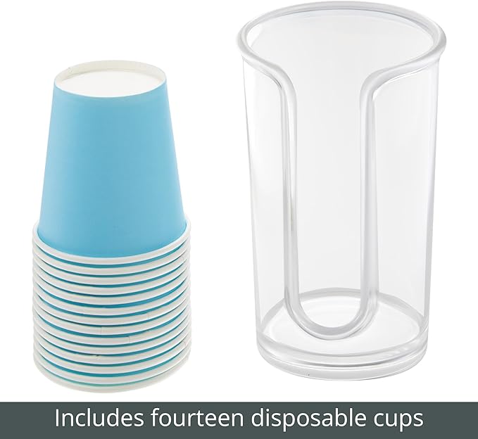 iDesign Round Cosmetic Cotton Pad Holder, Clear