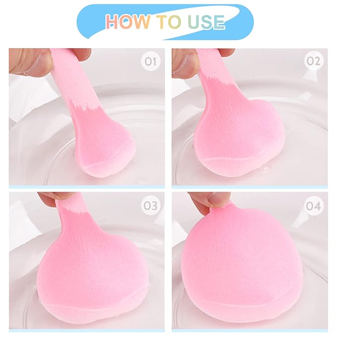 120 Pieces Facial Sponge Compressed,Professional Makeup Removal Sponge,Round Face Cleaning Sponge for Spa,Exfoliating,Mask(Yellow,Pink,Blue)