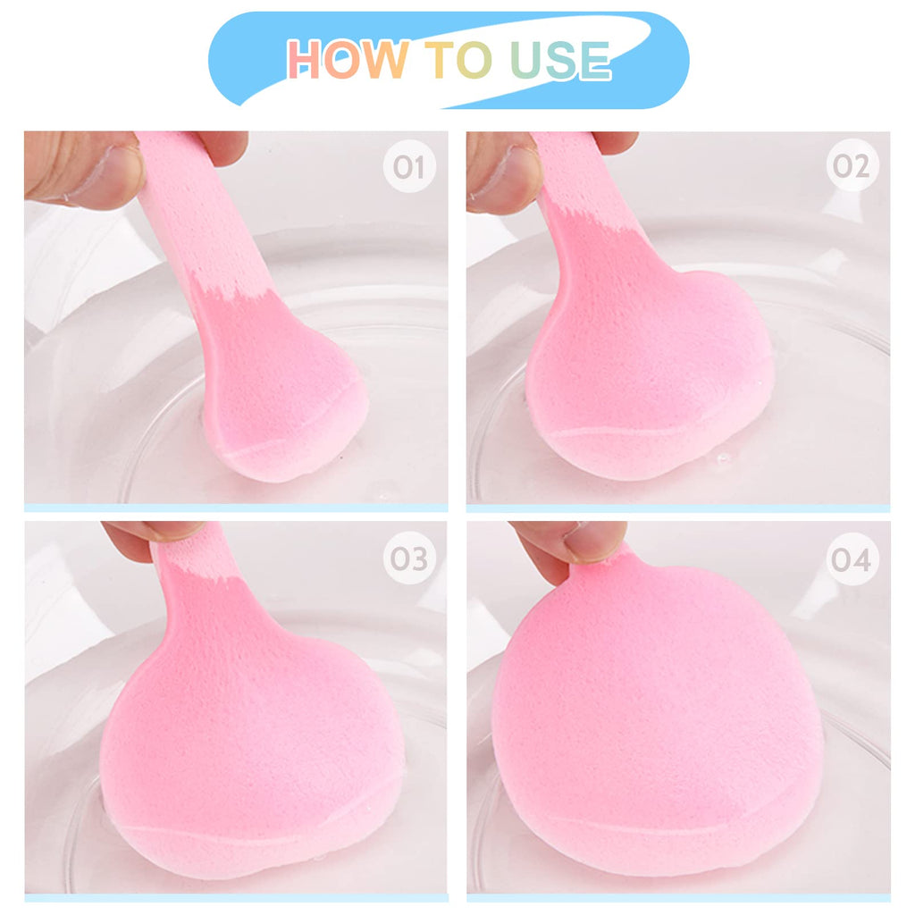 120 Pieces Facial Sponge Compressed,Professional Makeup Removal Sponge,Round Face Cleaning Sponge for Spa,Exfoliating,Mask(Yellow,Pink,Blue)