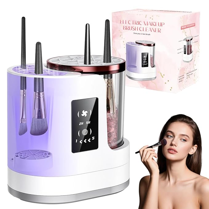 3 IN 1 Electric Makeup Brush Cleaner & Dryer Machine Automatic Cosmetic Brush Washer