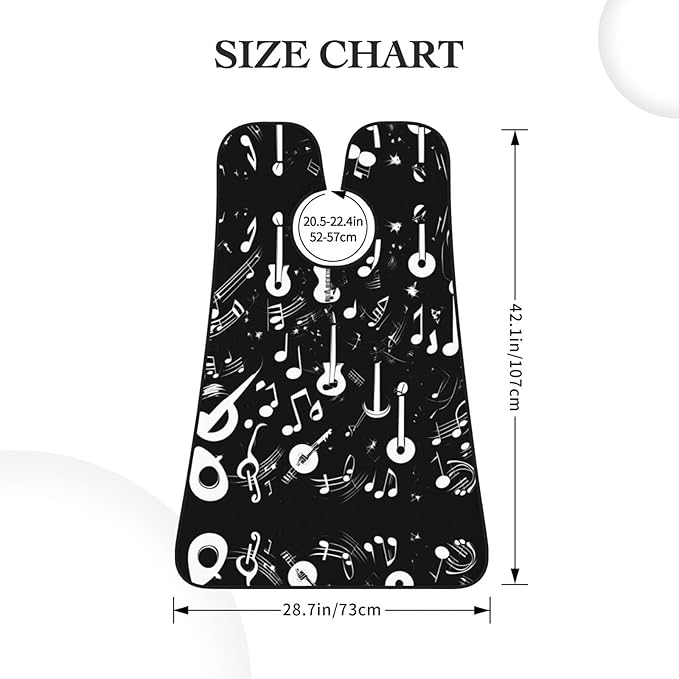 Music Symbols Love Print Beard Bib Apron For Men, Beard Hair Catcher For Men Shaving Trimming,Beard Cape Cloth
