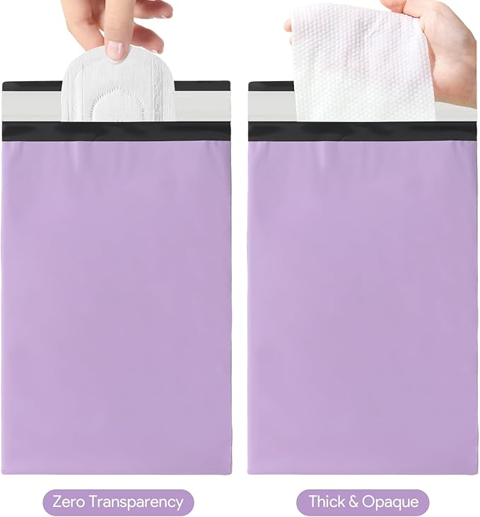 100 Pcs Sanitary Napkin Disposal Bags, Feminine Hygiene Period Bags for Tampons & Pads, Period Disposal for Teen Girls, Odor Blocker, Leak-Proof Sanitary Storage for Menstrual Products, Purple