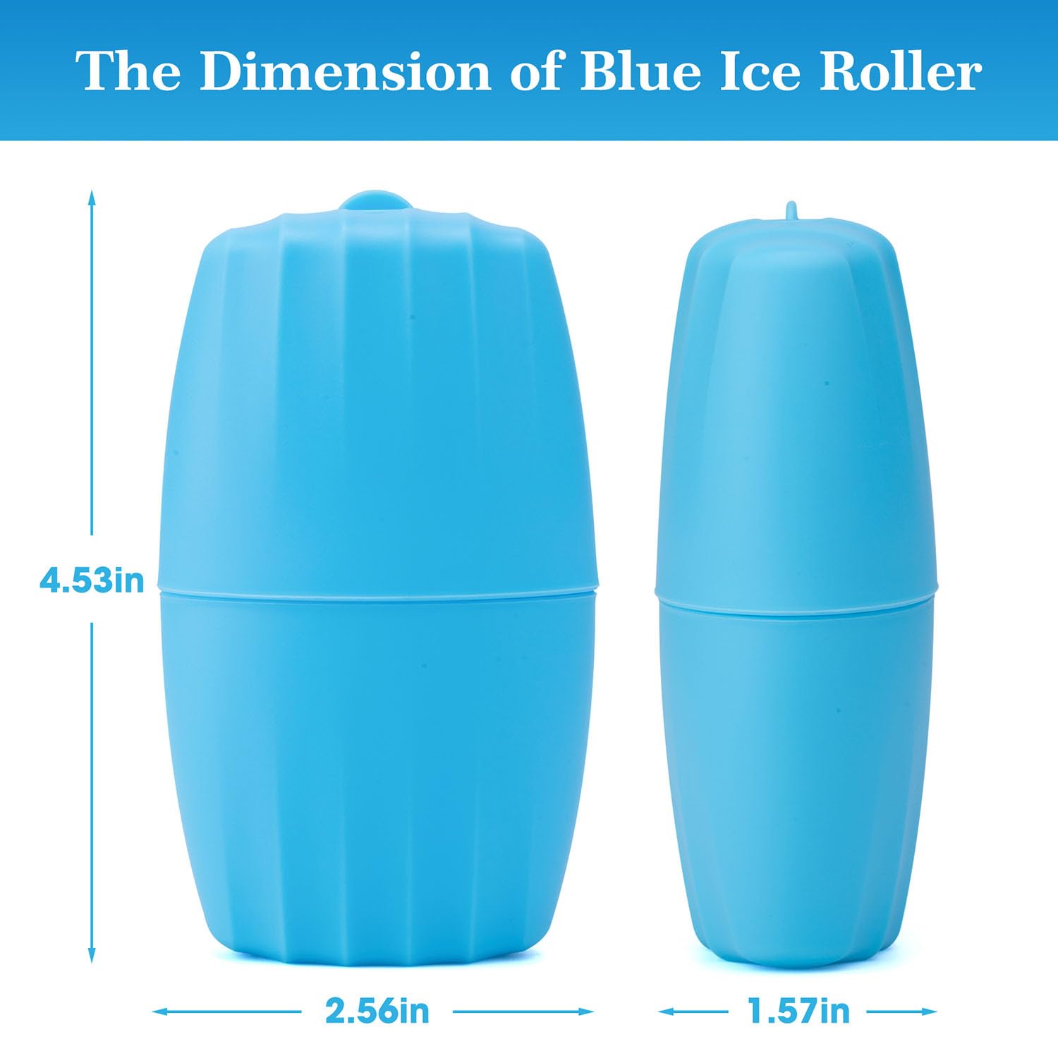 2 PACK Reusable Cube Silicone Mold Ice Roller For Face Cold Therapy Facial Massage Roller (Pink + Blue)
