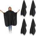 Minewill Waterproof Nylon Salon Hair Cutting Cape,Large Haircut Cape with Adjustable Elastic Neckline,Hairdressing Apron for Home Salon and Barbershop,4 pack