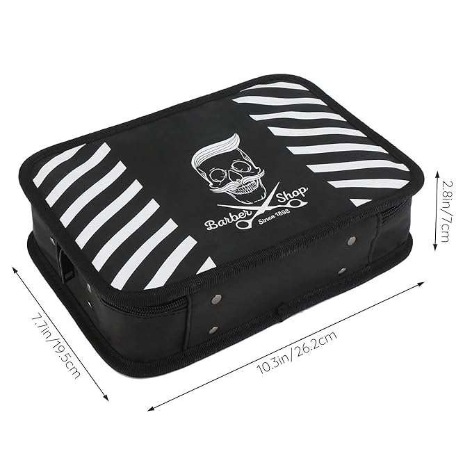 Segbeauty Barber Carrying Case, Stylist Tool Storage Bag for Clippers Scissor Clips Trimmer Grooming Kit, Hair Styling Accessories Organizer, Portable Travel Professional Hair Salon Equipment