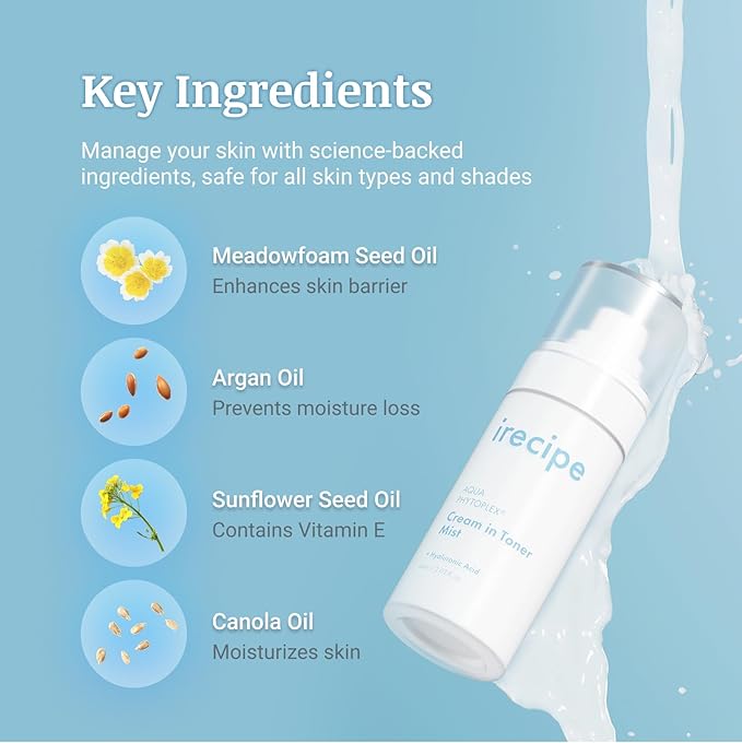 Aqua Phytoplex Cream in Toner Mist Long Lasting Deep Hydration, All-in-One Facial Mist for All Skin Type Unscented Clean Beauty, Vegan, Cruelty Free, Korean Skincare (60ml / 2.02 oz)