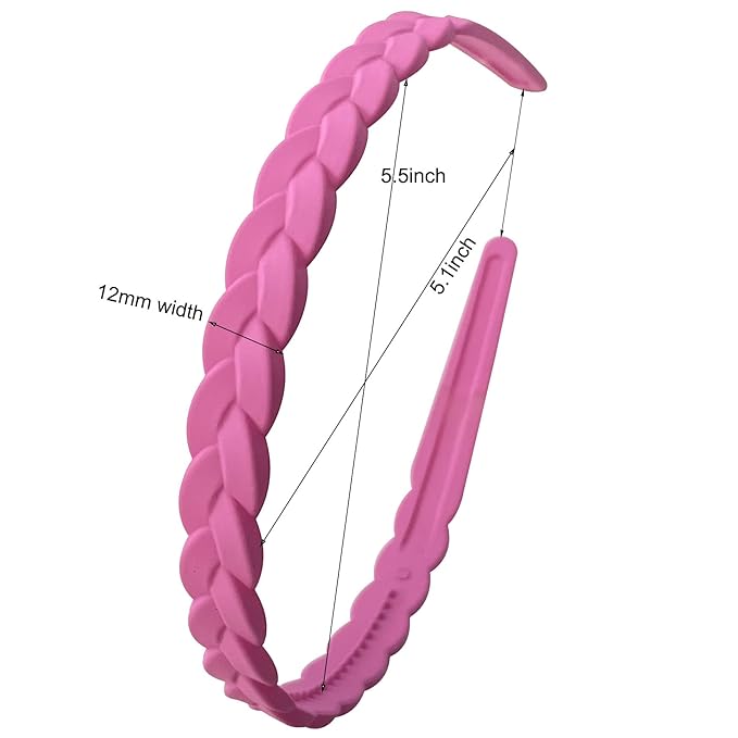 Springtime 12pcs Hard Headbands with Teeth for Girls Women Thin Plastic Hair Headbands for Teens Lady