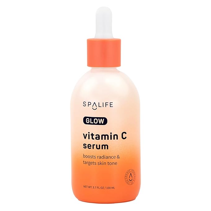SpaLife Glow Vitamin C Serum for Face | Korean Brightening Face Serum for Dark Spots & Uneven Tone | Illuminating Skin Treatment | Lightweight Radiance Boosting Formula | 3.7 Fl. Oz
