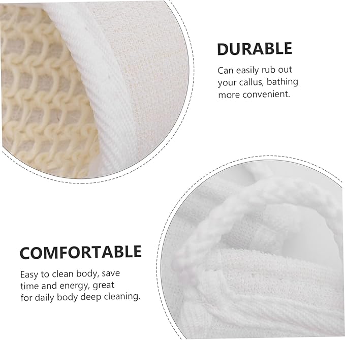VALICLUD Exfoliating Back Scrubber Wash Strip 2pcs Set Double-Sided Body Scrub Bath Bands for Deep Cleansing and Skin Care