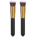 Blulu 2 Pack Self Tanning Brush for Face and Kabuki, Self Tanner Brush Applicator for Makeup Powder Foundation, Bronzing Lotion, Tanner Spray, Substitute for Face Tanning Mitt
