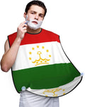 NOUZU Flag Of Tajikistan Print Beard Bib Apron For Men, Beard Hair Catcher For Men Shaving Trimming,Beard Cape Cloth