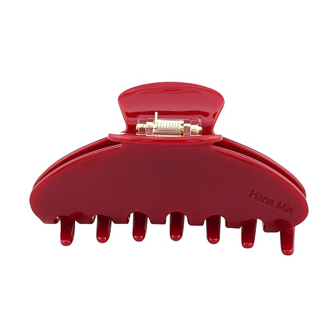 Luxury Red Claw Clip for Women | Our Large 4 Inch Hair Clip Creates Beautiful Half Ups, Secure Updos & Chic Every Day Styles | Premium Acetate Claw with Secure Hold & Snag Free Teeth for Easy Styling