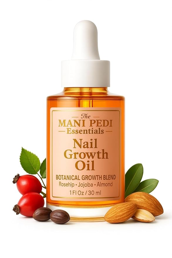 TMPE Nail Growth Oil 1 fl oz | Rosehip, Jojoba & Almond Oil Blend | Fast Nail Growth Serum for Stronger Longer Nails | Cuticle Oil Strengthener | Nourishing Nail Treatment for Brittle Damaged Nails