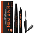 3-Pack Beard Pencil Filler for Men (Black), Four-fork Tip Beard Styling Pen