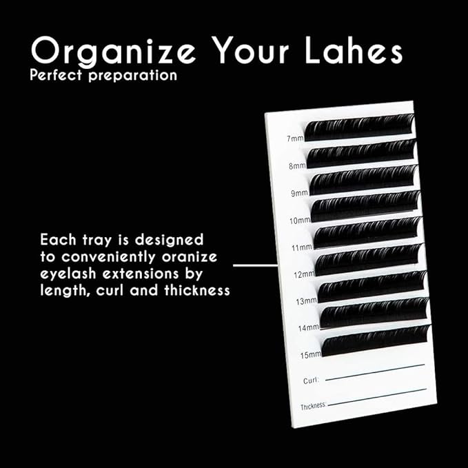 Amber Lash 5 Layers Clear Acrylic Lash Storage Case for Eyelash Extension, Pallet Holders organizer