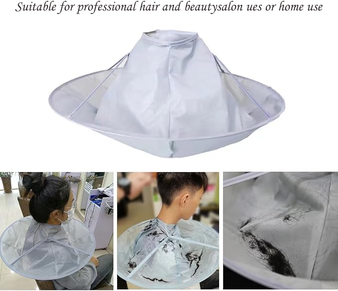 Hair Cutting Capes for Kids, Umbrella Barber Cloak Haircut Cape-Foldable Hairdressing Cape for Home & Salon Use, Anti-static, Adjustable Neck Size (blue)