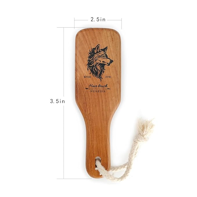 Menesia Soft Boar Bristle Hair Brush for Men,Smoothing Brush