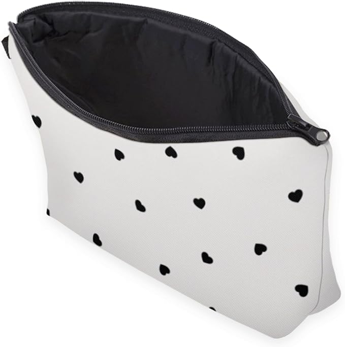 Aiphamy Cute Travel Makeup Bag Cosmetic Bag Small Pouch Gift for Women (Little Heart)