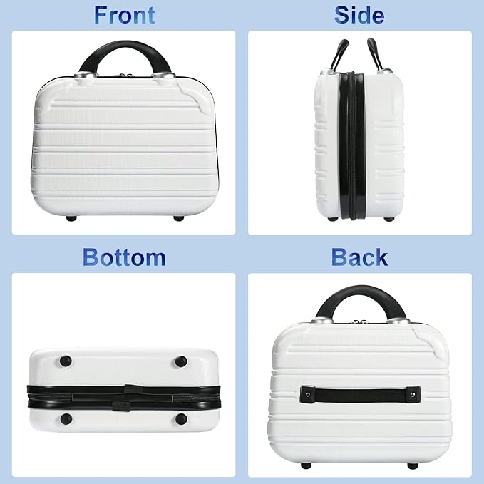 JZRTravel 14-Inch Makeup Train Case Hardshell PC+ABS Travel Cosmetic Organizer, Makeup Storage Box for Toiletry Durable Portable Gifts for Women.
