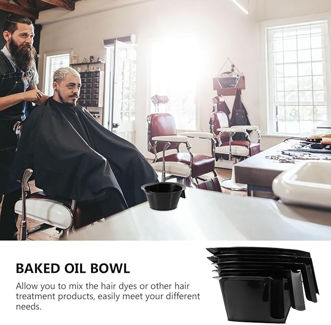 Ipetboom Hair Dye Bowl Set with Handle 6.10In Stackable Hair Color Mixing Bowls for Salon and Home Use Coloring and Tint Mixing Tool
